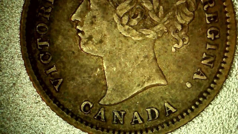 Silver Canada 1870 Victoria 10 cent. Round 0, Very Fine - Image 4 of 4