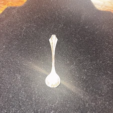Miniature Sterling Silver Salt Spoon Marked Sterling 2” Long