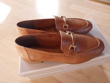 Tamaris Damenschuhe Lederslipper cognac Gr. 39