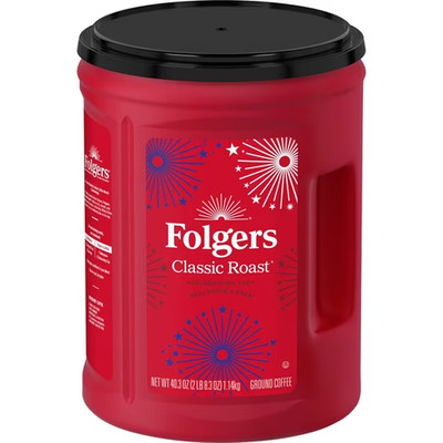 Folgers Classic Roast Ground Coffee, Medium Roast, 40.3 oz Canister
