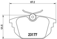 Bremsbelagsatz, Scheibenbremse P 23 026 Brembo FüR Fiat Alfa Romeo
