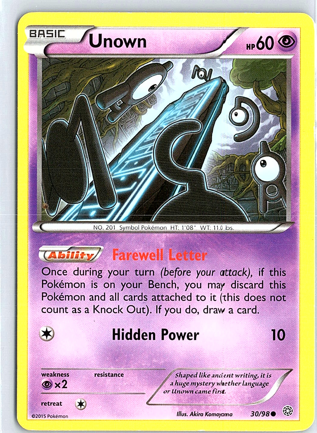 Unown Common XY - Ancient Origins 30/98 LP