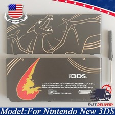 A E Cover Housing Shell Plate Case Pokemon Center Charizard For Nintendo New 3DS
