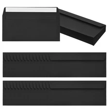 100 Pack Black #10 Business Envelopes, Letter Size Envelopes