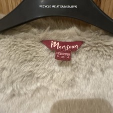 Quality Fur Suede Duffle style afghan  Winter Coat size 8. Monsoon