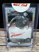 2025 Bowman Chrome Ronny Cruz Prospect Black & White Shimmer Red Auto #CPA-RCR