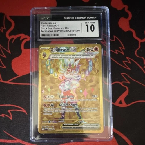 Cinderace ex 163 Sv: Scarlet & Violet Promo Holo CGC 10 Pokémon TCG