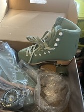 SEVEN High-Top Double-Row Men's Roller Skates Green Size 6 Made in China