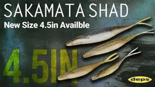 NEW Deps Sakamata Shad 4.5" Soft Plastic Strolling Lure - Choose Color