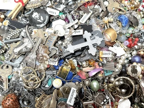 16Pounds Vintage to Modern Costume Mystery Jewelry Junk Tangled Estate Craft Lot