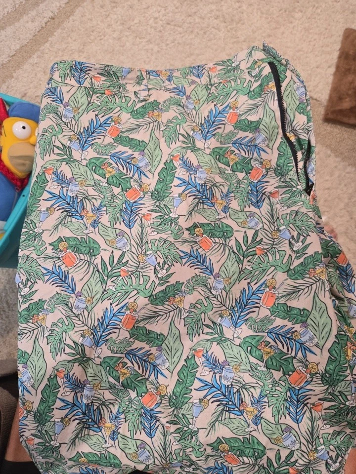 Westport Lifestyle NWT Big/Tall Stretch Bermuda Shorts Men 56R Tropic Palm Tree