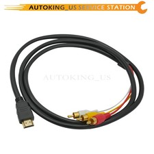 HDMI To 3 RCA S-Video AV Audio Component Cable Adapter 1080P Fit HDTV DVD