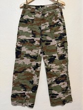 Army Camo Pants Cargo Y2K Style Woman Medium 7-8 Pockets