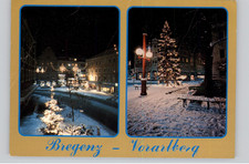 Bregenz Vorarlberg Christmas Night Scenic Postcard