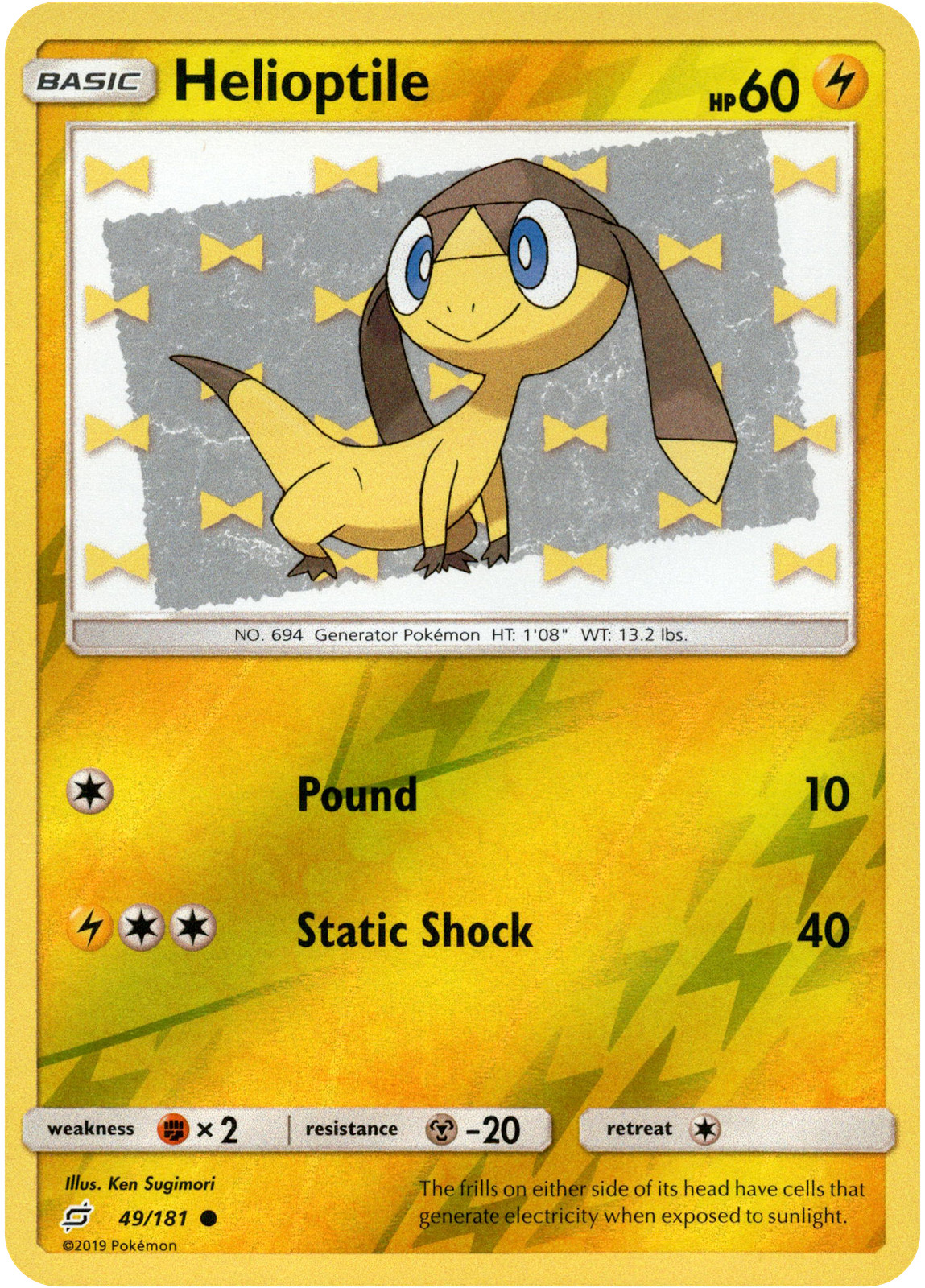 Helioptile - 49/181 - Team Up - Reverse Holo