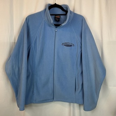 Mammoth Cave 2XL Full Zip Fleece Light Blue Jacket XXL National Parks Explorer