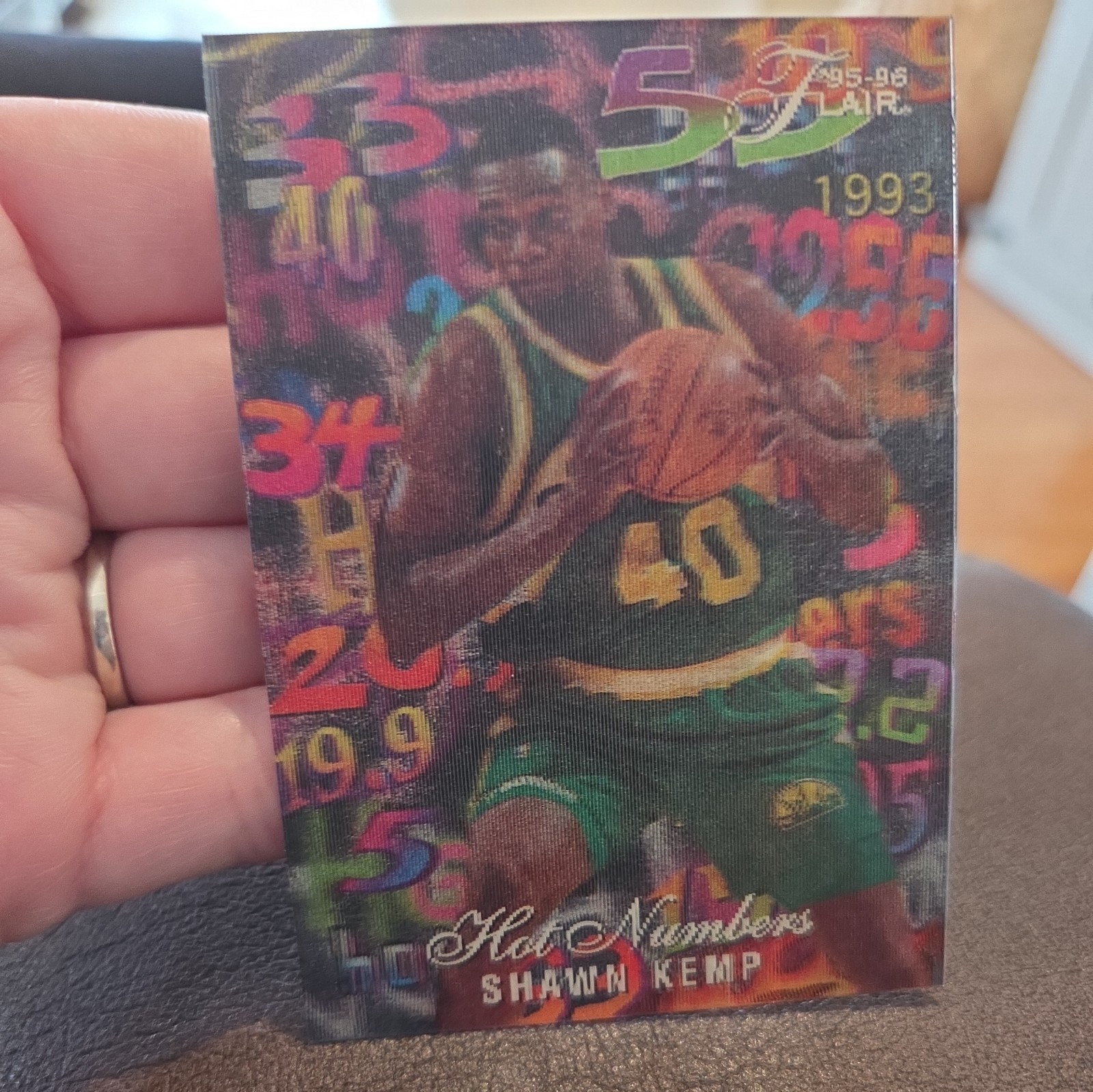 1995-96 Flair #5 Shawn Kemp Hot Numbers