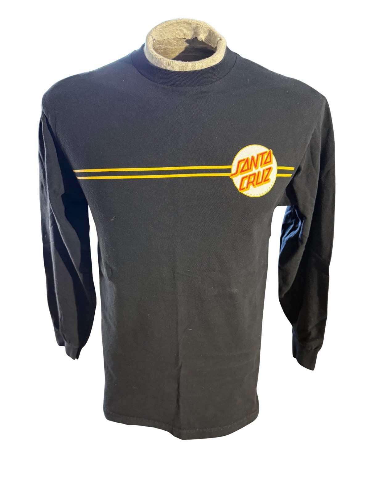S Black Logo Long Sleeve Shirt Tee Medium