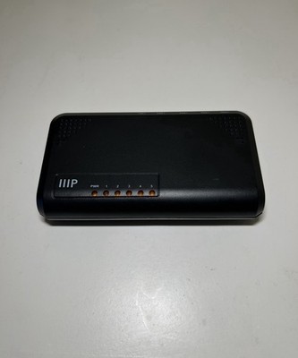 Monoprice 5-Port Gigabit Ethernet Switch RJ45 LAN Desktop Unmanaged   Tested