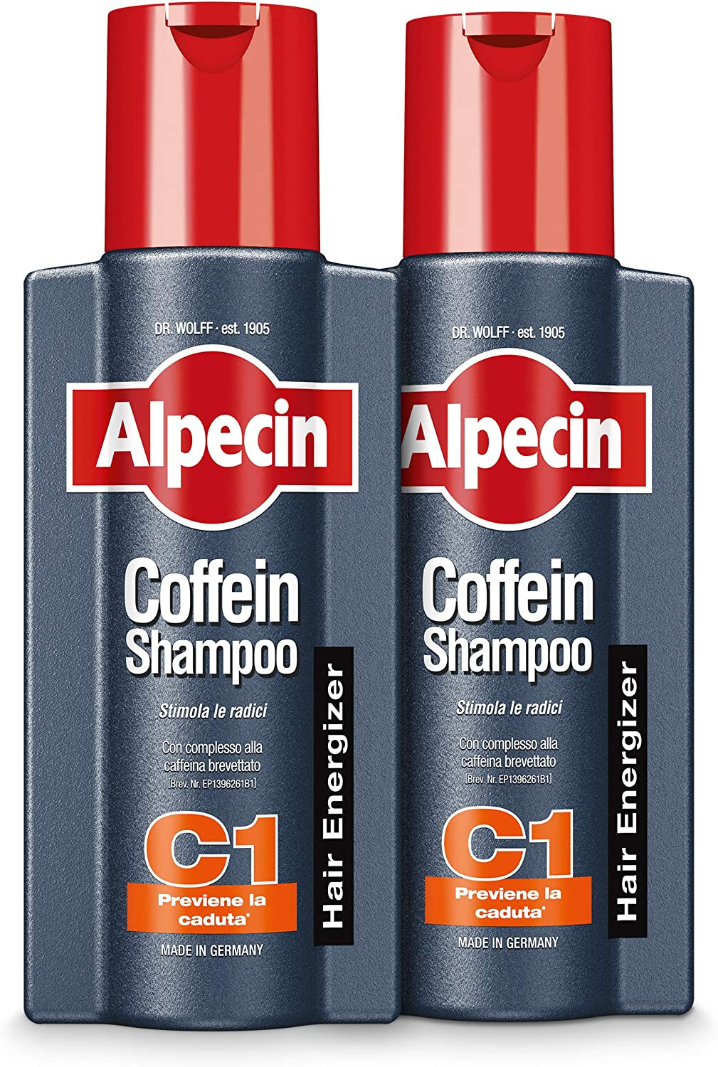 Caffeine Shampoo C1 2X250Ml | Anticaduta Efficace Con Caffeina | Shampoo Rinforz