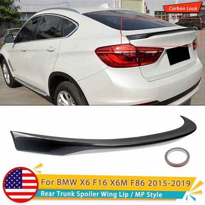 Fits 2015-2019 BMW X6 F16 X6M F86 M Performance Rear Trunk Spoiler Carbon Print