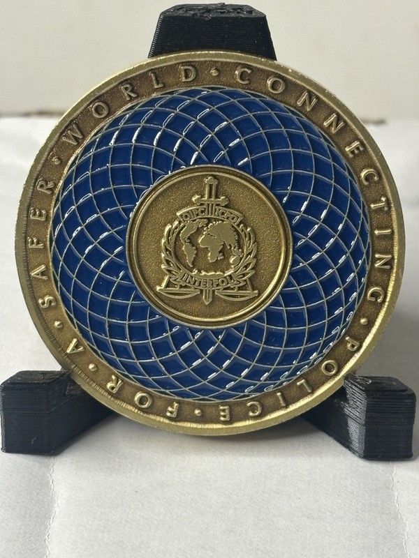 Interpol Challenge Coin - 100 Years Rare