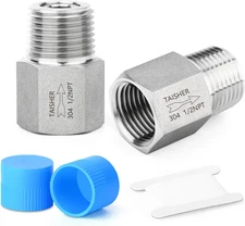 2PCS 304 Stainless Steel 1/2" NPT Male X 1/2" NPT Female Check Valve,Backflow Pr