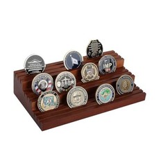  Challenge Coin Display Stand,Three-Tier Coin Rack Military Coins Display 