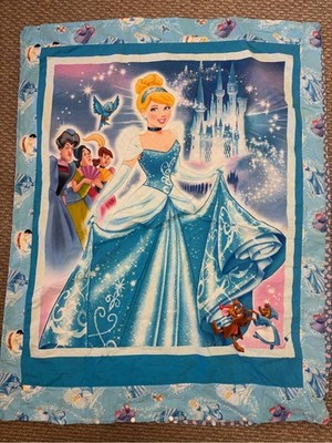 Disney Cinderella Toddler Bed Duvet Cover Quilt Cotton flannel 36x46 FLAW READ