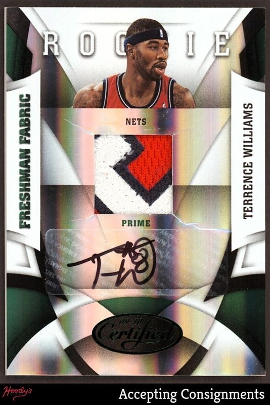 2009-10 Certified Emerald #179 Terrence Williams RC ROOKIE PATCH AUTO RPA 2/5