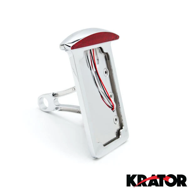 CHROME SIDE MOUNT LED BRAKE & LICENSE PLATE FITS CHOPPER HARLEY DAVIDSON CRUISER - Image 4 of 4