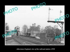 OLD 6 X 4 HISTORIC PHOTO OF ATHERSTONE ENGLAND THE RAILWAY STATION c1950