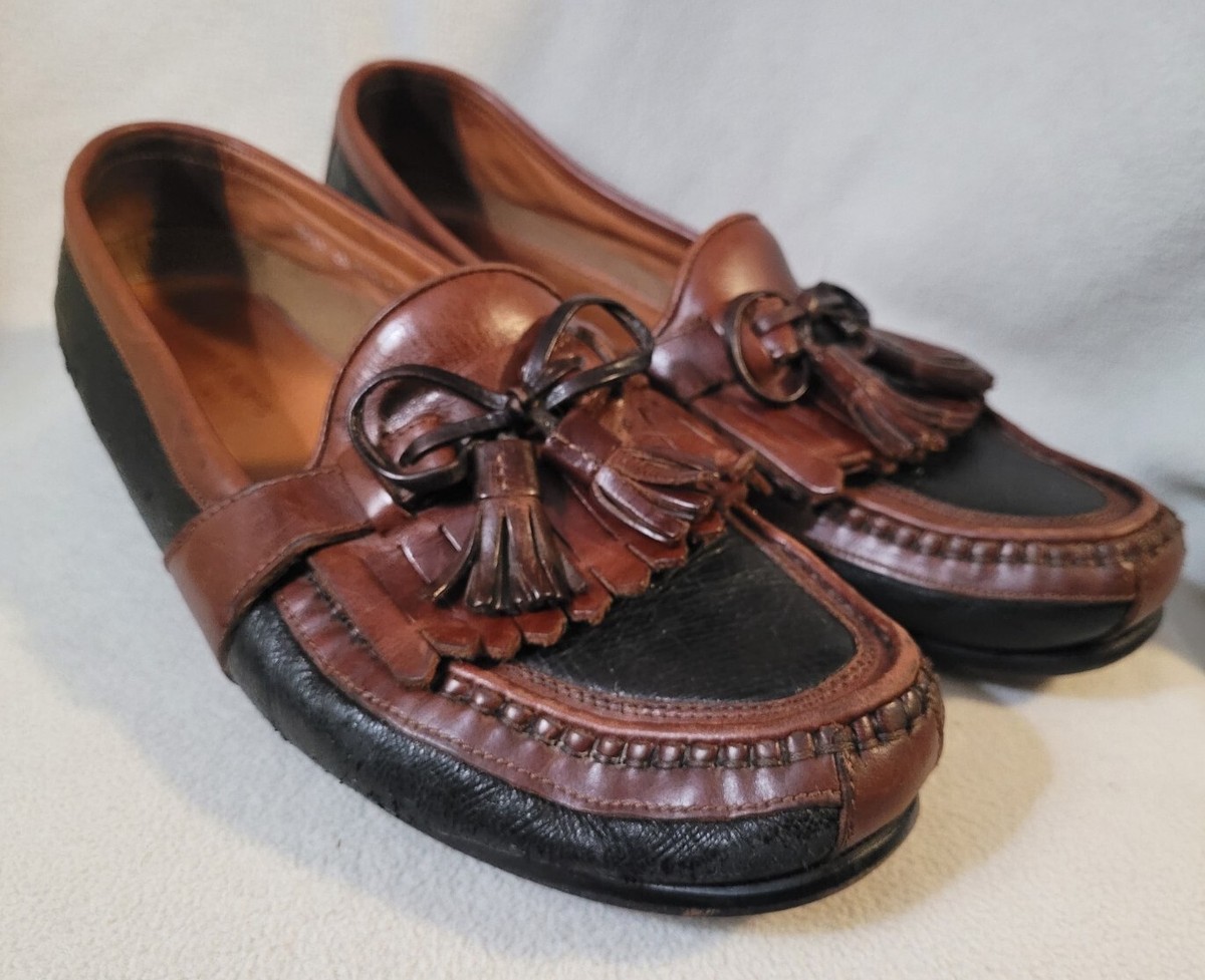 Johnston Murphy Men\'s Aragon II Loafer Size 12 Black & Brown Tasseled on Band Men main image 3