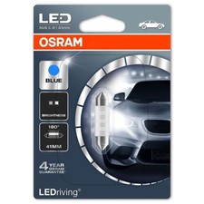 Osram C5w 264 12v 41mm 6441bl-01b Festoon Blue 6800k Interior Led Bulb X1 Osram C5w 264 12v 41mm 6441bl-01b Festoon Blue 6800k Interior Led Bulb X1