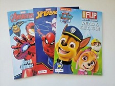 3 Coloring Book: Paw Patrol Jumbo Flip, Spider Man  Avengers Color  Activity