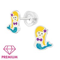 Meerjungfrau Kinder Premium Ohrringe 925 Silber FüR MäDchen Schmuck Geschenk