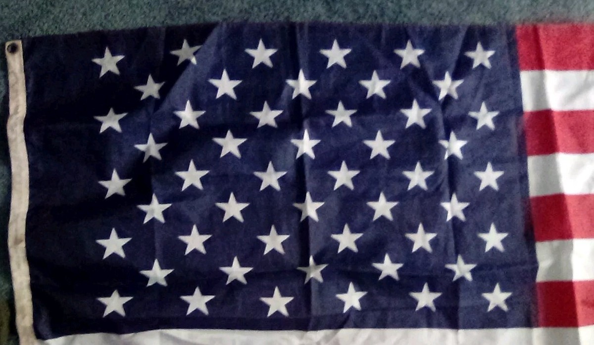 American Flag / Firefighter Fire Truck Size.(60 x 96 Inches) W265e 