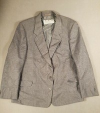 Kinloch Anderson Jacket Womens Uk 20 Grey Scottish Wool Blazer Vintage 44 Bust