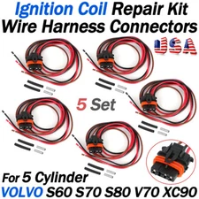For Volvo S60 S70 S80 V70 XC90 5 Ignition Coil Harness Connector Plug 9456341 US
