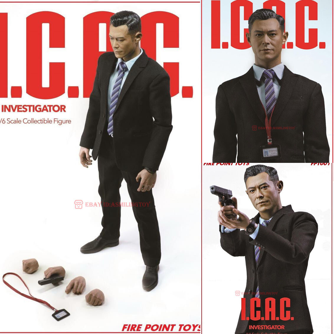1/6 ルイス・クー アクションフィギュア Louis Koo Fire Point Toys FPT001 I.C.A.C Investigator Louis Koo 1/6 Action