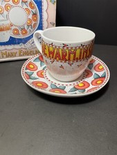 Mary Engelbreit Time For Tea Cup Saucer Set M1468 Be Warm Inside And Out w/ Box