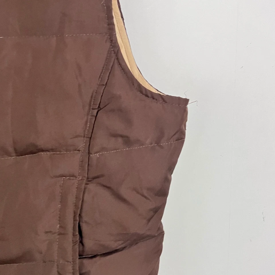 Aeropostale Niñas Chaqueta Puffer Chaleco Talla M Marrón Cremallera Completa Rompevientos Bolsillos Foto 3 de 4