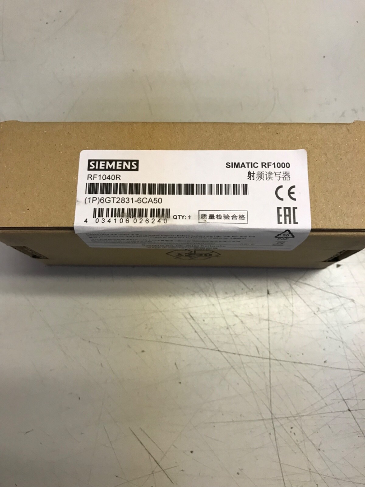 SIEMENS RFID READER FOR EXTENSION UNIT 6GT2831-6CA50 - Brand New, Factory Sealed