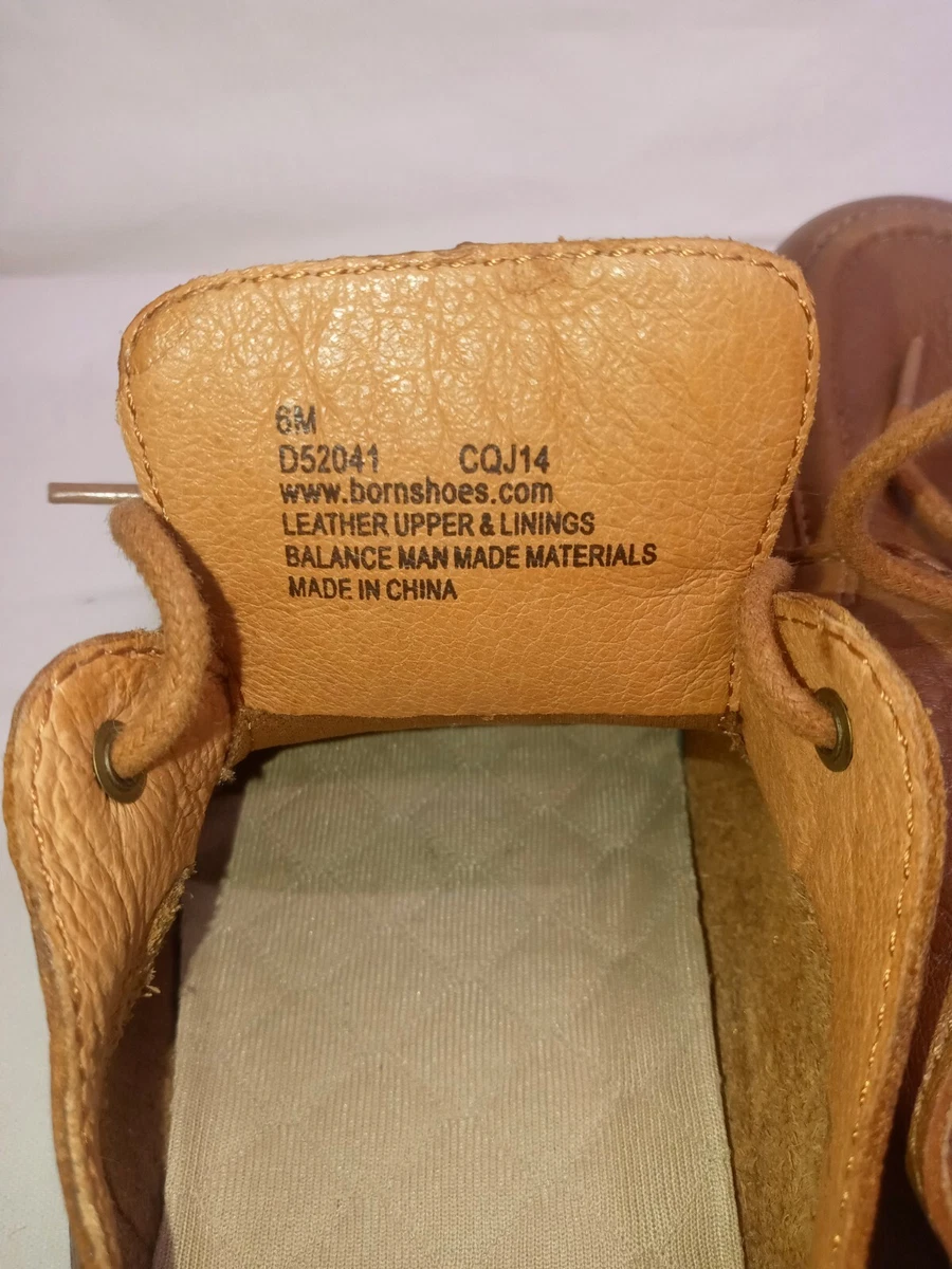 Born Shoes Womens 6M Camel Leather Handmade Casual Comfort