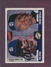 2001 UD Victory Phil Nevin Treavor Hoffman #477 HOF Signed EX-MT w/ DUAL AUTO