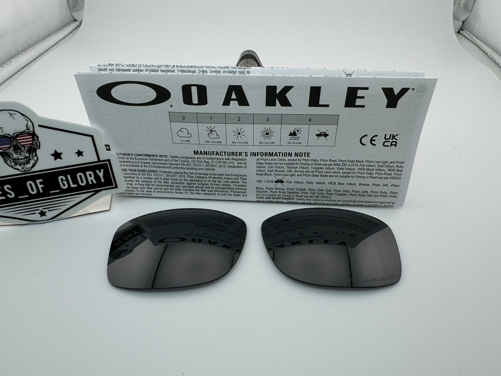 OAKLEY JUPITER SQUARED BLACK IRIDIUM POLARIZED AUTHENTIC REPLACEMENT LENSES 9135