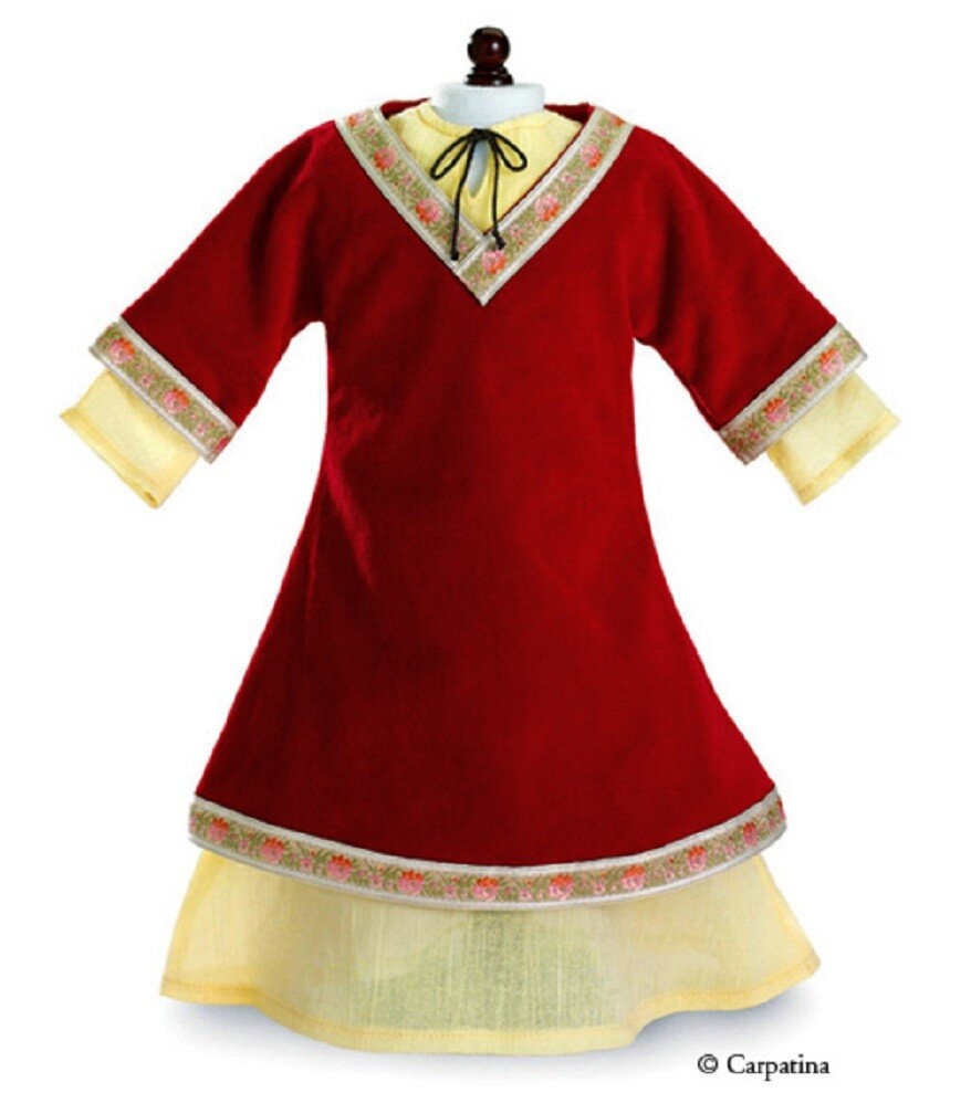 Ropa Muñeca 18" Vestido Rojo Princesa Española Carpatina® Ajuste 18 Pulgadas Niña Muñeca