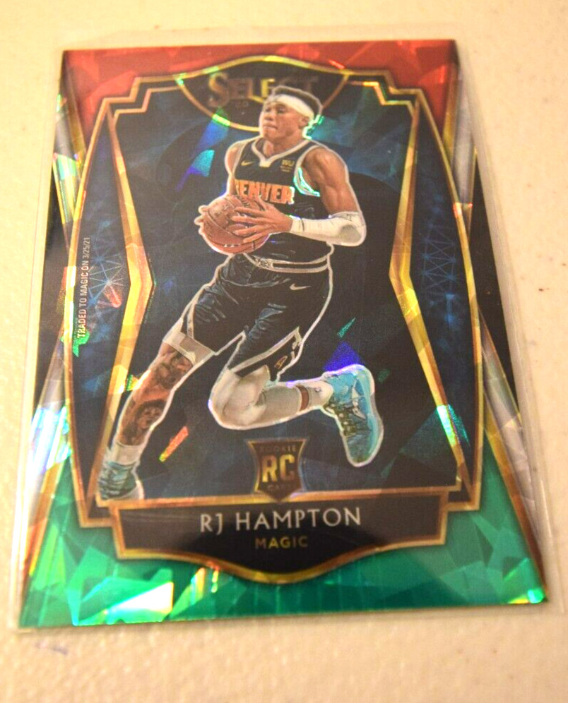 2020 Select Basketball #195 RJ Hampton Rookie RC Red White Green Cracked Ice