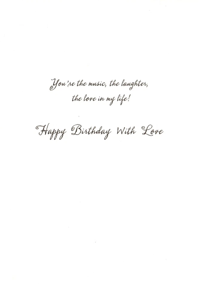 Tarjeta de felicitación Happy Birthday Lover You Are Music In My Life Hallmark  Foto 2 de 3