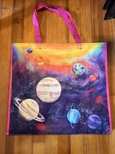 🌙⭐️Homegoods Shopping Bag Solar System Planets 🪐 Galaxy Gift Reusable Tote